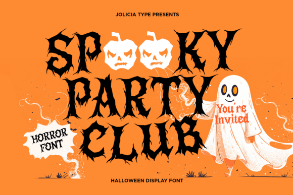 Designing with Spooky Party Club Typeface