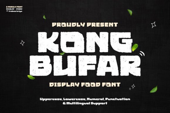 Kong Bufar Regular: A Bold Typeface for Food Branding