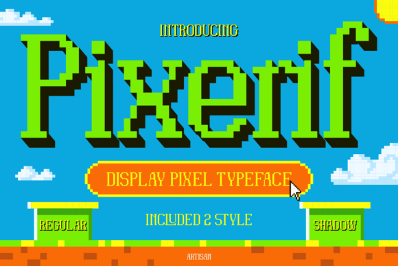 Level Up Your Shop with Pixerif Regular Display Fonts