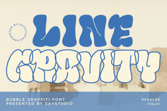 Line Gravity Font for Playful Business Branding