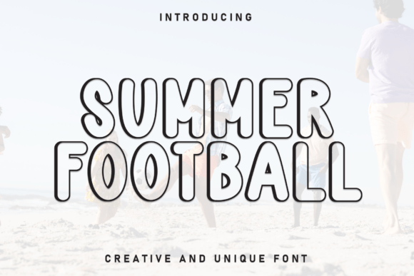 Summer Football Font for Handmade Labels and Signs