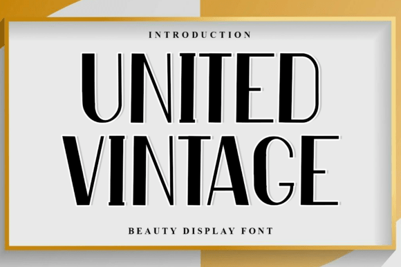 United Vintage: The Perfect Festive Display Font for Makers