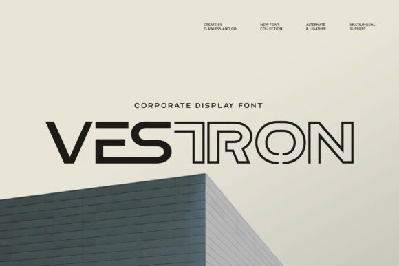 Vestron: A Futuristic Display Font for Modern Editorial Design