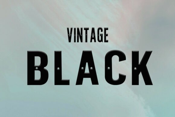 Vintage Black: The Bold Display Font for Impactful Branding