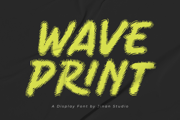 Wave Print: A Bold Display Font for Seasonal Branding